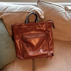 EUC Universal Thread faux leather laptop backpack